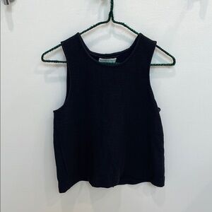 Madewell Black Sleeveless Crop Tank Top